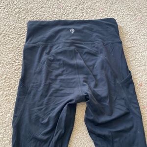 Black Leggings with Lululemon Logo
